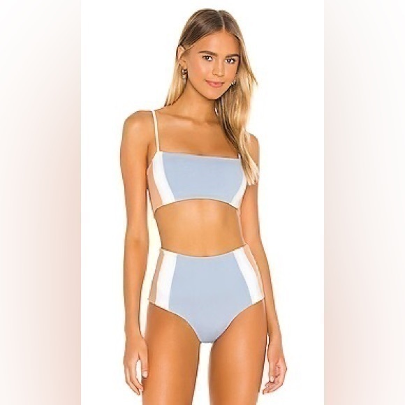 L Space High Rise Rebel Heart Colorblock Bikini Set